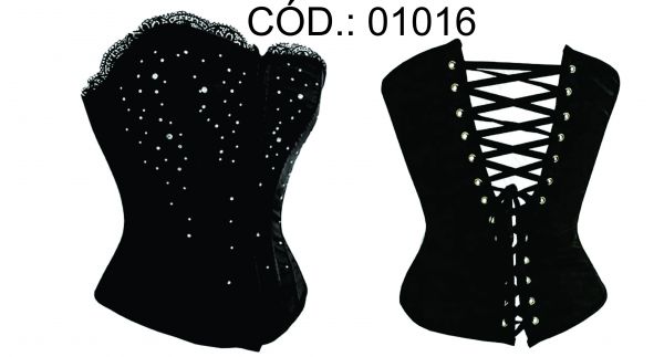 Overbust Preto Strass