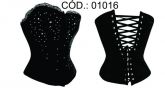 Overbust Preto Strass